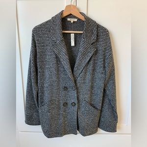 Madewell Brushed Knit Redford Blazer in Houndstooth Check